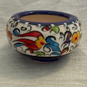 Handmade Ceramic Mini-Bowl,hand-painted, glazed..for trinkets,small jewelry etc.